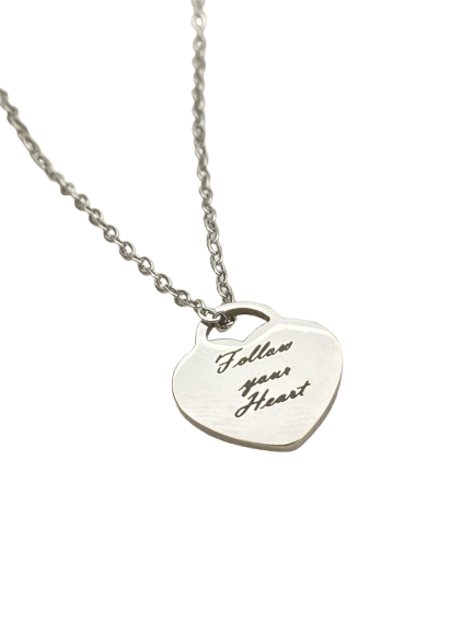 Heart Necklace with message