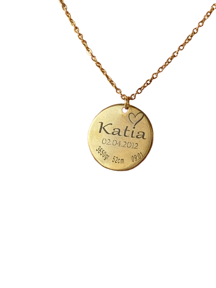 Personalized Baby Birth Necklace – A Keepsake of Love