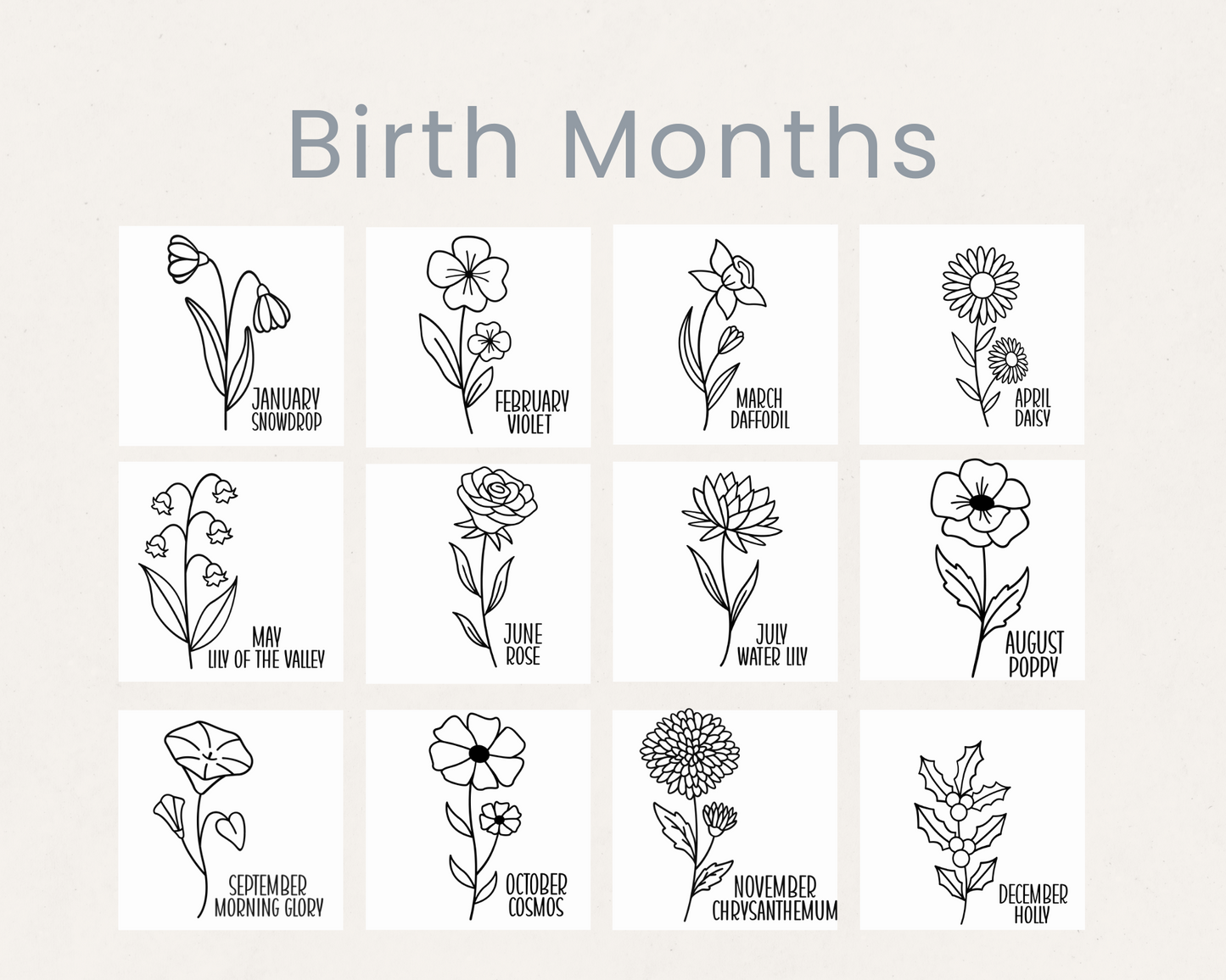 Personalized Birthflower Necklace – Your Story in Bloom