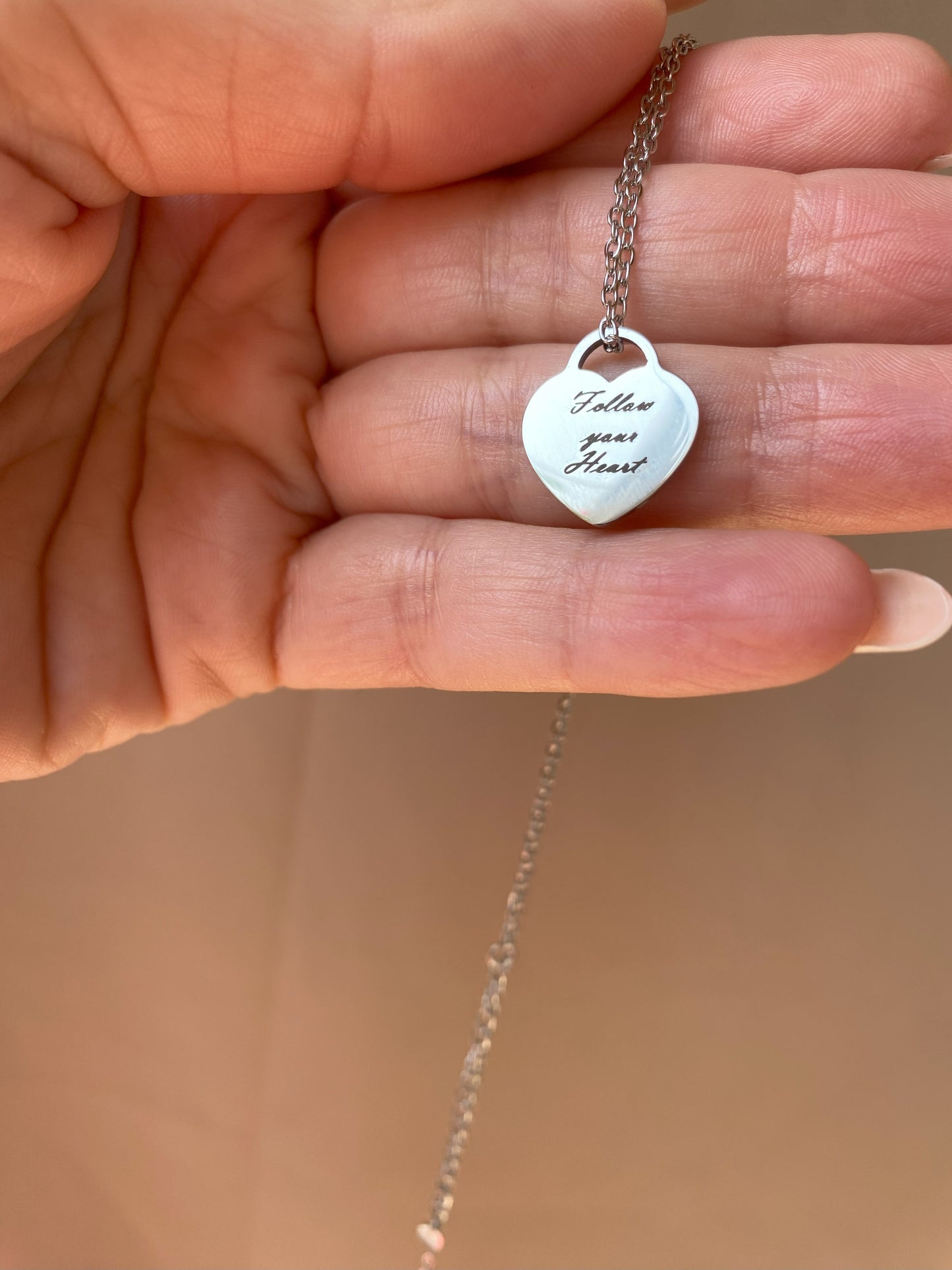 Heart Necklace with message