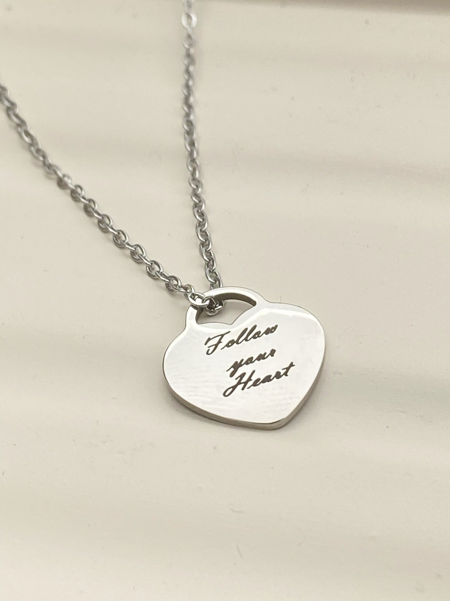 Heart Necklace with message