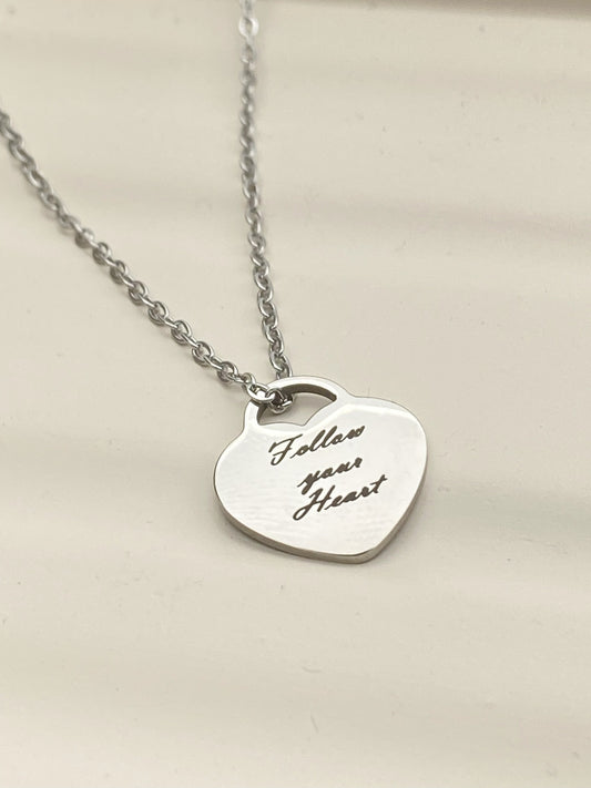 Heart Necklace with message