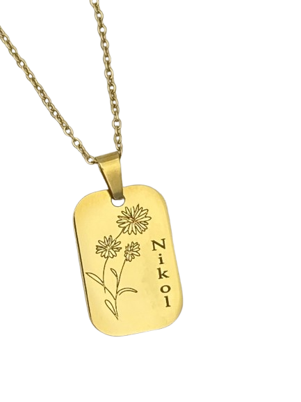 Personalized Birthflower Necklace – Your Story in Bloom
