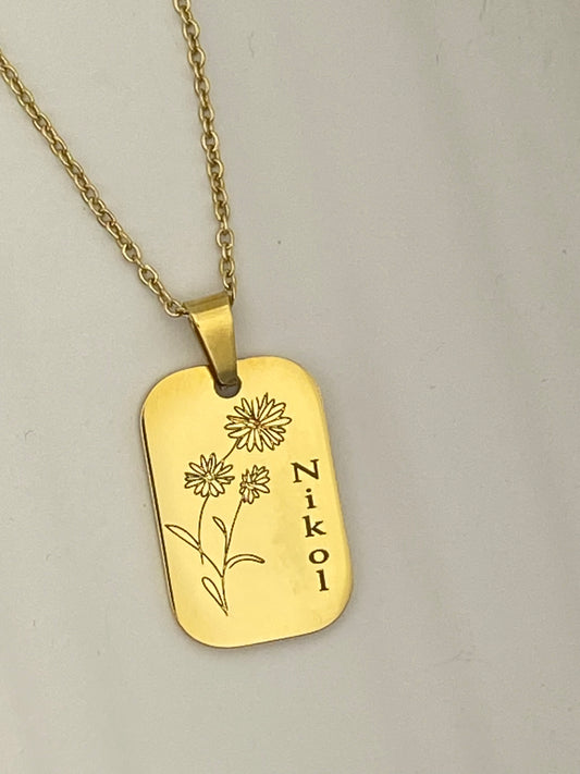Personalized Birthflower Necklace – Your Story in Bloom