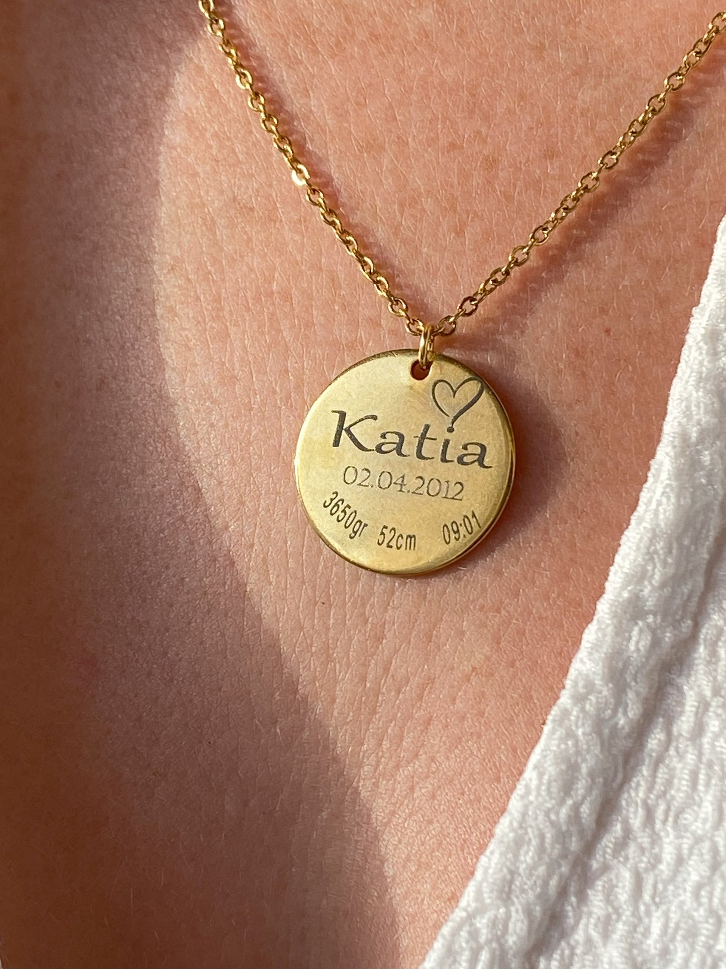 Personalized Baby Birth Necklace – A Keepsake of Love