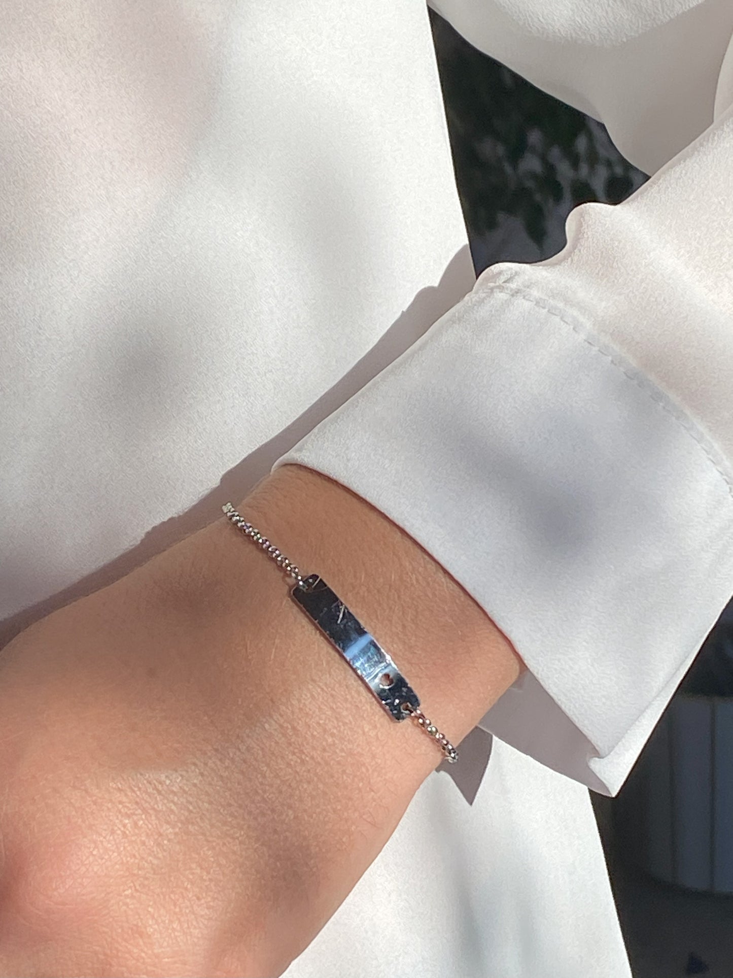 Personalized Bar Bracelet with Heart Detail