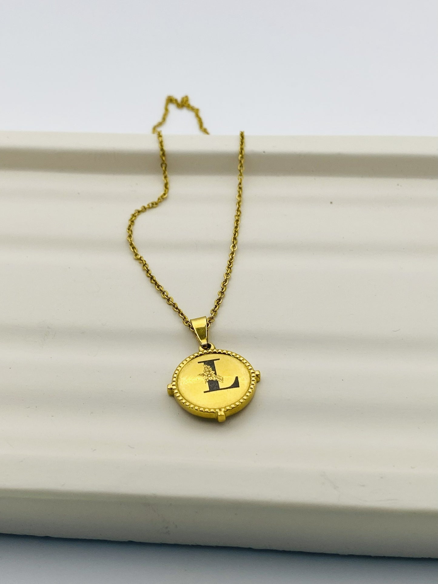 Personalized Initial Coin Necklace – With Hidden Words