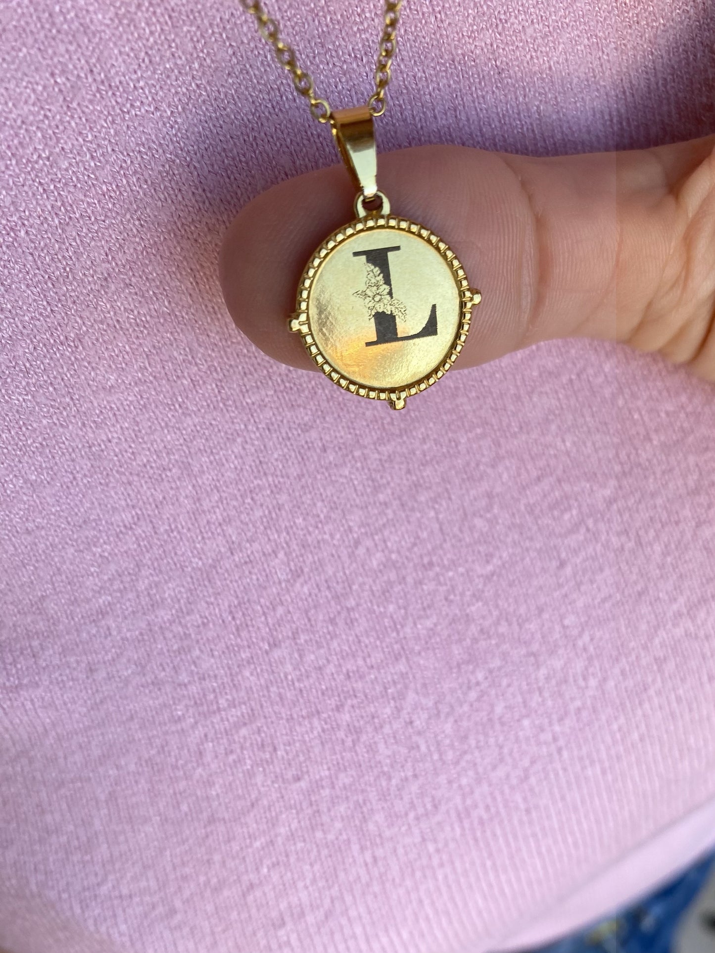 Personalized Initial Coin Necklace – With Hidden Words